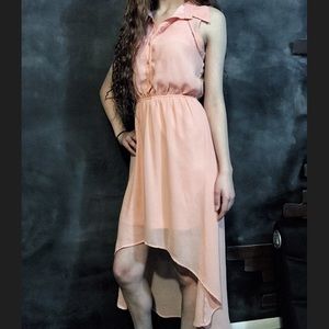 Light pink high low dress